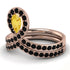Citrine Pear Shape Stacking Bridal Set - Emilia No. 608 image 2