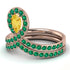 Citrine Pear Shape Stacking Bridal Set - Emilia No. 605