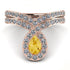 Citrine Pear Shape Stacking Bridal Set - Emilia No. 602