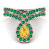 Citrine Pear Shape Stacking Bridal Set - Emilia No. 605