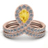 Citrine Pear Shape Stacking Bridal Set - Emilia No. 602