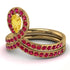 Citrine Pear Shape Stacking Bridal Set - Emilia No. 610
