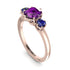 Classic 3 Stone Amethyst Engagement Ring - Sofia No. 314 image 2