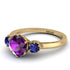Classic 3 Stone Amethyst Engagement Ring - Sofia No. 313 image 3