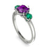 Classic 3 Stone Amethyst Engagement Ring - Sofia No. 306 image 2