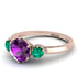 Classic 3 Stone Amethyst Engagement Ring - Sofia No. 305 image 3