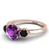 Classic 3 Stone Amethyst Engagement Ring - Sofia No. 308 image 3