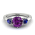 Classic 3 Stone Amethyst Engagement Ring - Sofia No. 315 image 1