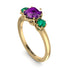 Classic 3 Stone Amethyst Engagement Ring - Sofia No. 304 image 2