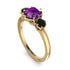 Classic 3 Stone Amethyst Engagement Ring - Sofia No. 307