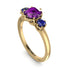 Classic 3 Stone Amethyst Engagement Ring - Sofia No. 313 image 2