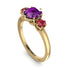 Classic 3 Stone Amethyst Engagement Ring - Sofia No. 310 image 2