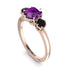 Classic 3 Stone Amethyst Engagement Ring - Sofia No. 308