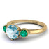 Classic 3 Stone Aquamarine Engagement Ring - Sofia No. 404 image 3