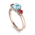 Classic 3 Stone Aquamarine Engagement Ring - Sofia No. 411 image 2