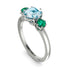 Classic 3 Stone Aquamarine Engagement Ring - Sofia No. 406