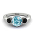 Classic 3 Stone Aquamarine Engagement Ring - Sofia No. 409 image 1