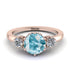 Classic 3 Stone Aquamarine Engagement Ring - Sofia No. 402