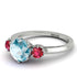 Classic 3 Stone Aquamarine Engagement Ring - Sofia No. 412 image 3