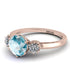 Classic 3 Stone Aquamarine Engagement Ring - Sofia No. 402 image 2