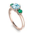 Classic 3 Stone Aquamarine Engagement Ring - Sofia No. 405