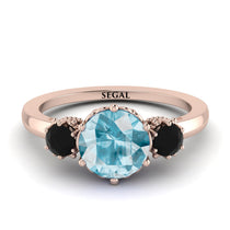 Classic 3 Stone Aquamarine Engagement Ring - Sofia No. 408 image 1