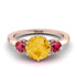 Classic 3 Stone Citrine Engagement Ring - Sofia No. 611 image 1