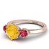 Classic 3 Stone Citrine Engagement Ring - Sofia No. 611 image 2