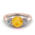 Classic 3 Stone Citrine Engagement Ring - Sofia No. 602 image 1