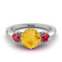 Classic 3 Stone Citrine Engagement Ring - Sofia No. 612 image 1