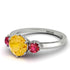 Classic 3 Stone Citrine Engagement Ring - Sofia No. 612