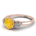 Classic 3 Stone Citrine Engagement Ring - Sofia No. 602 image 2