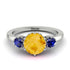 Classic 3 Stone Citrine Engagement Ring - Sofia No. 615