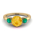Classic 3 Stone Citrine Engagement Ring - Sofia No. 604 image 1