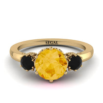 Classic 3 Stone Citrine Engagement Ring - Sofia No. 607 image 1