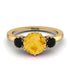 Classic 3 Stone Citrine Engagement Ring - Sofia No. 607