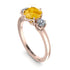 Classic 3 Stone Citrine Engagement Ring - Sofia No. 602 image 3