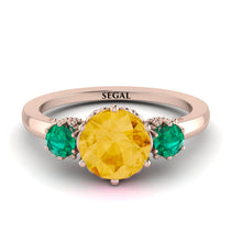 Classic 3 Stone Citrine Engagement Ring - Sofia No. 605 image 1
