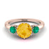 Classic 3 Stone Citrine Engagement Ring - Sofia No. 605