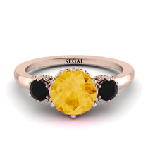 Classic 3 Stone Citrine Engagement Ring - Sofia No. 608 image 1