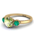 Classic 3 Stone Peridot Engagement Ring - Sofia No. 704