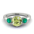 Classic 3 Stone Peridot Engagement Ring - Sofia No. 706 image 1