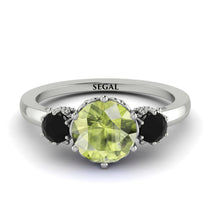 Classic 3 Stone Peridot Engagement Ring - Sofia No. 709 image 1