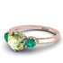Classic 3 Stone Peridot Engagement Ring - Sofia No. 705 image 3