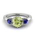 Classic 3 Stone Peridot Engagement Ring - Sofia No. 715