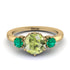 Classic 3 Stone Peridot Engagement Ring - Sofia No. 704 image 1