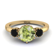 Classic 3 Stone Peridot Engagement Ring - Sofia No. 707 image 1