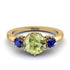 Classic 3 Stone Peridot Engagement Ring - Sofia No. 713 image 1