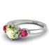 Classic 3 Stone Peridot Engagement Ring - Sofia No. 712 image 3