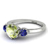 Classic 3 Stone Peridot Engagement Ring - Sofia No. 715